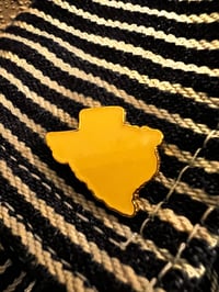 “Almost Texas” vintage-ish enamel pin with gold backing