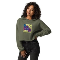Image 3 of Crop Hoodie with Floral