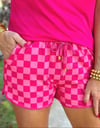 Pink Checkered Shorts 