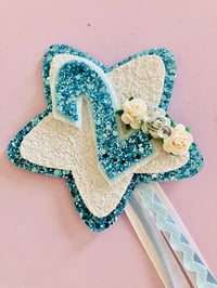 Image 1 of Blue birthday badge