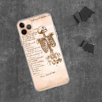 Image 2 of Antique Bookpage Detailed Illustration Human Skeleton Clear Case for iPhone®