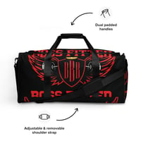Image 1 of BOSSFITTED Red and Black AOP Duffle bag