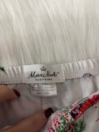 Image 4 of Pre-Owned Kids Christmas Bell Bottom Leggings Red Truck Print Youth 10–12