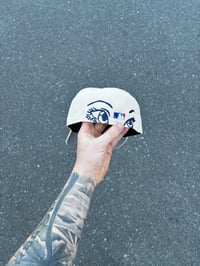 Image 2 of PEACH CREAM  KOI LOS ANGELES DODGERS CUSTOM FITTED CAP
