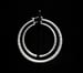 Image of Silver Ridged Jumbo Pierced Hoops 
