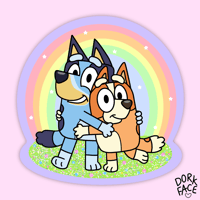 Image 3 of Bluey and Bingo Sticker