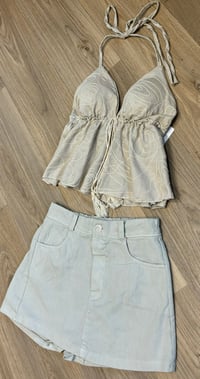 Image 2 of Swirl floaty halterneck top - 2 colours