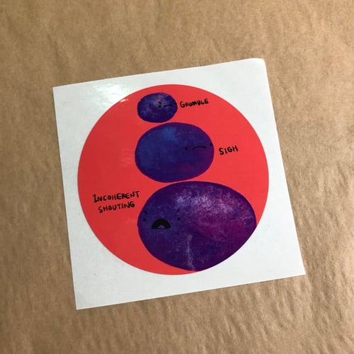 Image of XL lumpy friends saying stuff stickers