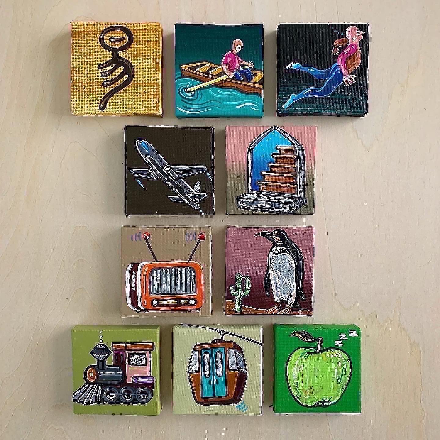 Box set (dredg album collection of mini paintings) Drew Roulette