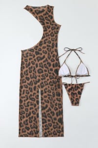 Image 4 of Cheetah Cover Up and Bikini Set