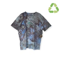 Image 1 of ♻️ UPCYCLED XL Unisex 100% Cotton VANS Graphic Tee in Stormy Skies Watercolor Ice Dye