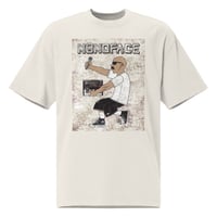 N8NOFACE "AZ-TECH SYNTH" Color by QETZA ART Oversized faded bone t-shirt