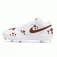 Men’s Air Jordan 1 Low “CHROME” Cleat Brown 