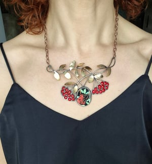 Necklace with red berries