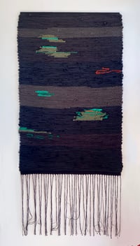 Image 1 of “Dark Moss” woven wall hanging l