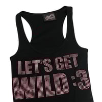 Image 2 of black/pink get_wild tank S-L