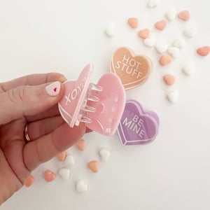 Image of Conversation Heart Claw Clips