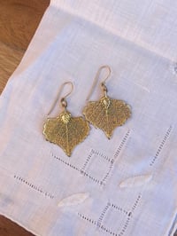 Vintage Gold Leaf Earrings