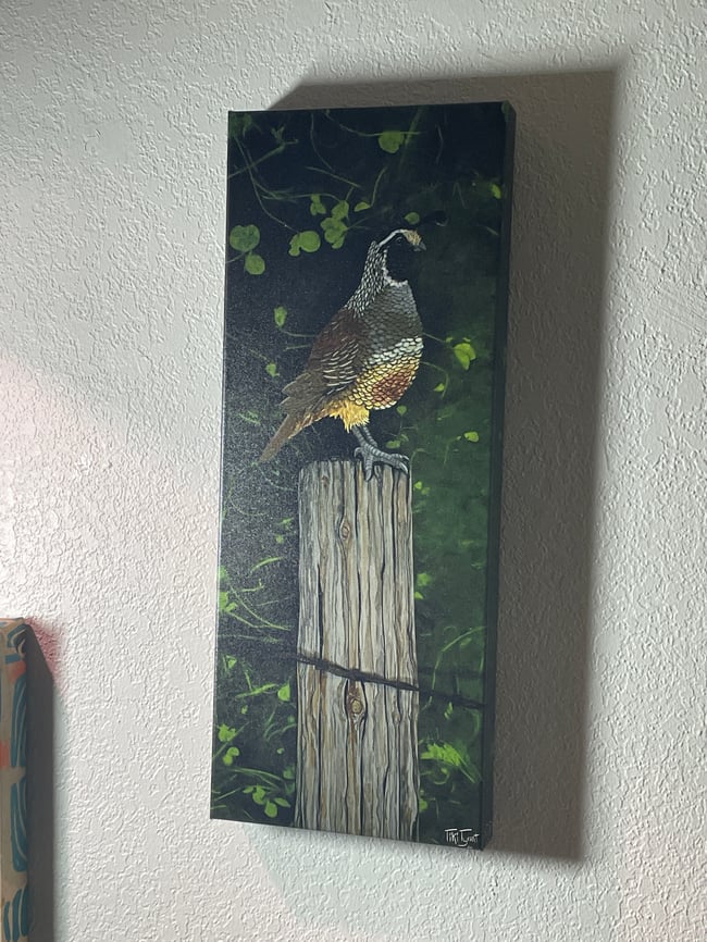 California Quail Wrapped Canvas Print