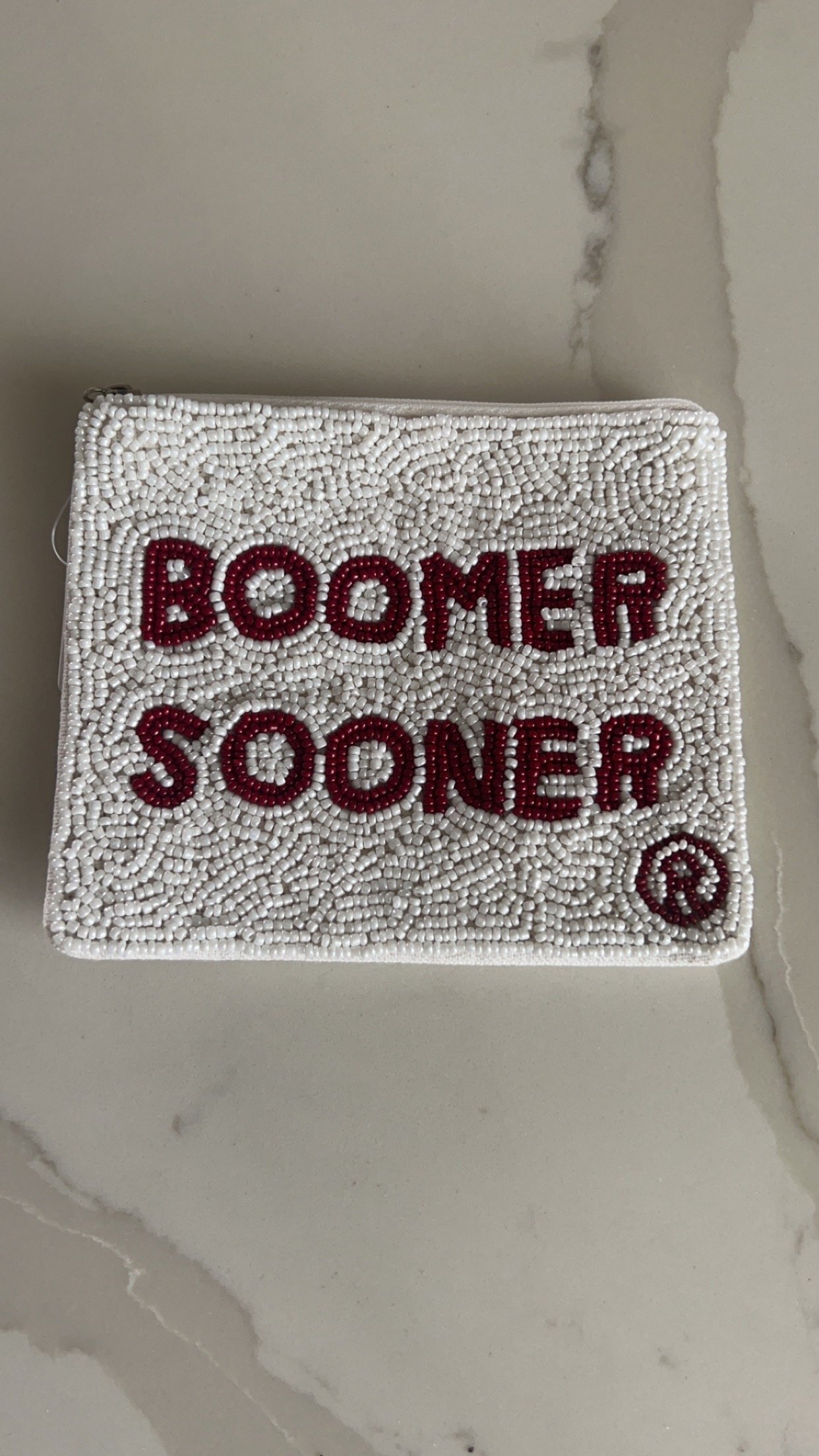 Image of Boomer Sooner Beaded Coin Pouch 