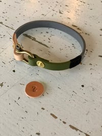 Image 4 of Ankle Bracelet made from hand painted natural vegetable tanned leather