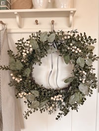 Image 1 of Luxury Boxwood & Berry Wreath