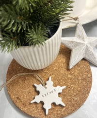 Image 2 of Personalised Clay Snowflake