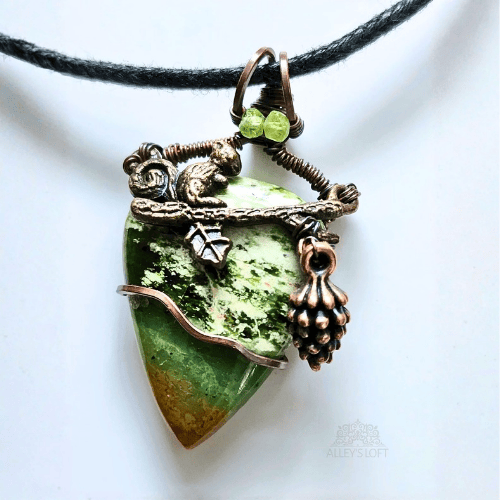 Image of Evergreen Wire Wrap Pendant - Woodland Collection