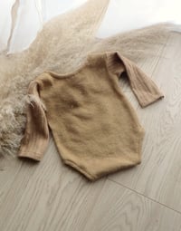 Image 2 of Baby Boy bodysuit Adrien for photoshoot | camel beige | 0-3 months