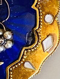Image 3 of COBALT BLUE ENAMEL PENDANT