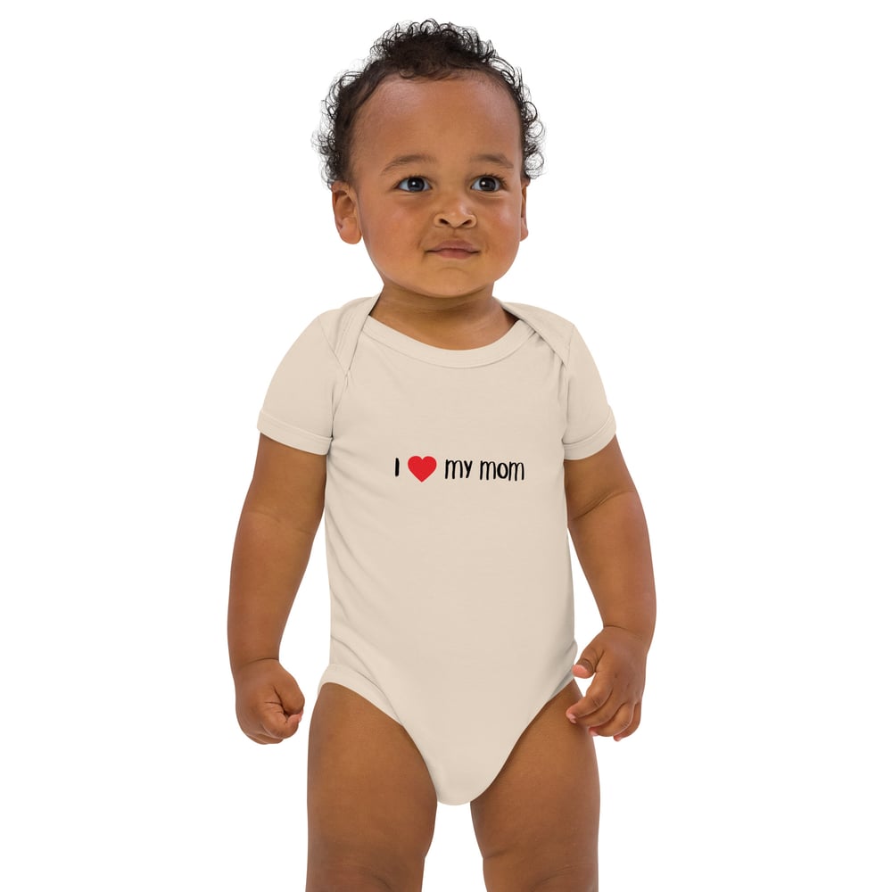 Image of Organic cotton Mom Love baby bodysuit