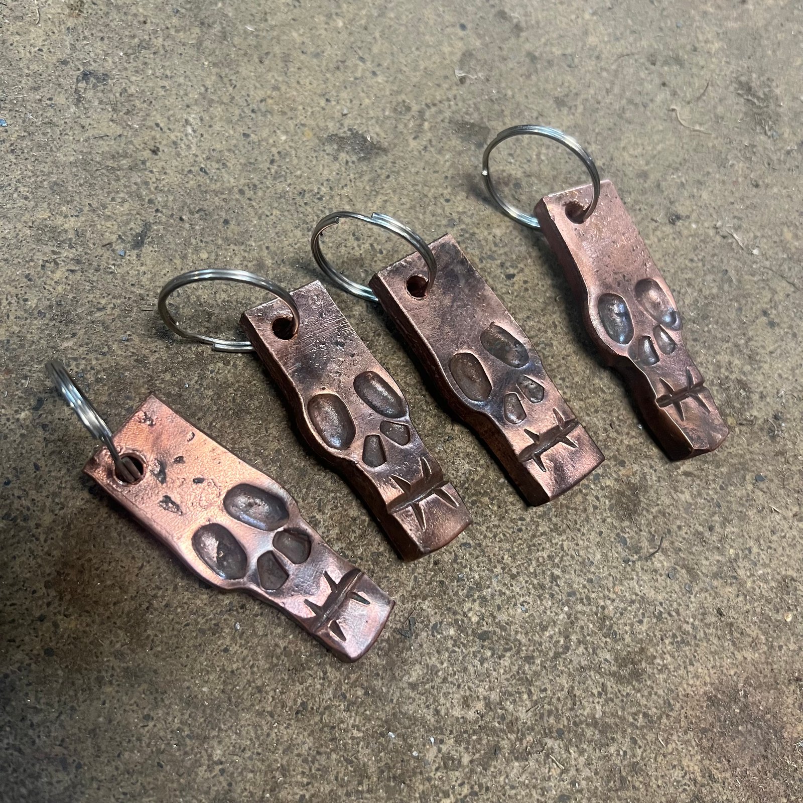 Hand Forged Steel Skull Keychain – The Forge at Pleasant Valley Farm