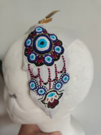 Image 6 of Evil eye protection silver bead bag and dream catcher headband