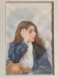 Image 3 of Watercolour Woman Portrait on Paper