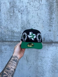 Image 3 of BLACK GREEN VISOR HOUSTON ASTROS CUSTOM FITTED CAP