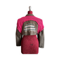 Image 4 of Cropped Crochet Shoulder Jacket