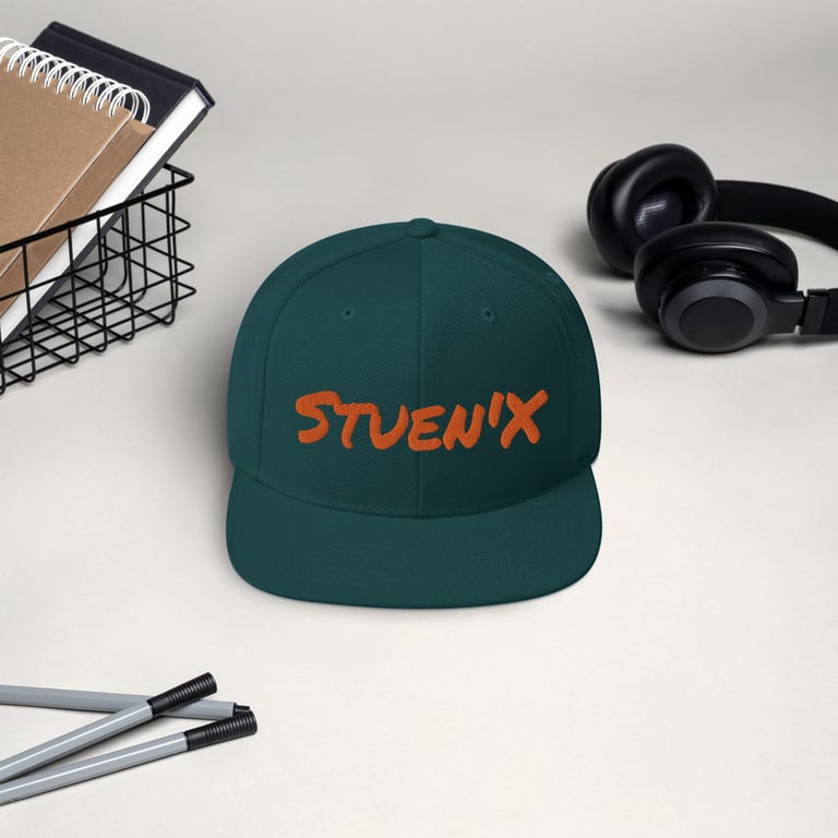Stuen'X In Orange Snapback Hat Image 5