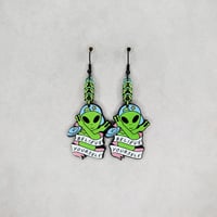 'Believe' Alien Earrings