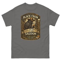 Image 1 of Black Crow Saloon Unisex T-Shirt | Dark Western Bar Tee | Raven Crow Graphic Tee Shirt