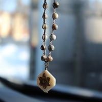 Image 1 of Ocean Jasper Flower Car Charm