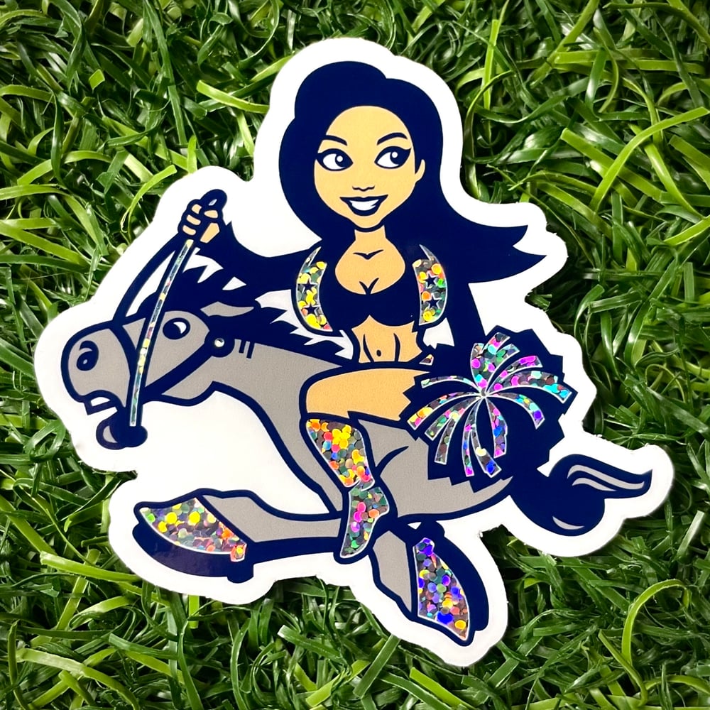 Cowboys Cheerleaders Mascot Sticker