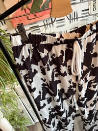 Image 2 of SHEIN black and white parachute joggers