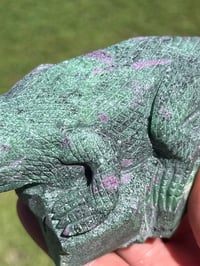 Image 11 of Lizard - Ruby Zoisite Carving #2922