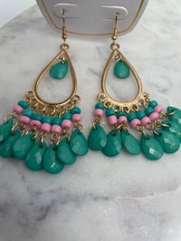 Image 2 of CHANDELIER BOHEMIAN STYLE EARRINGS gn