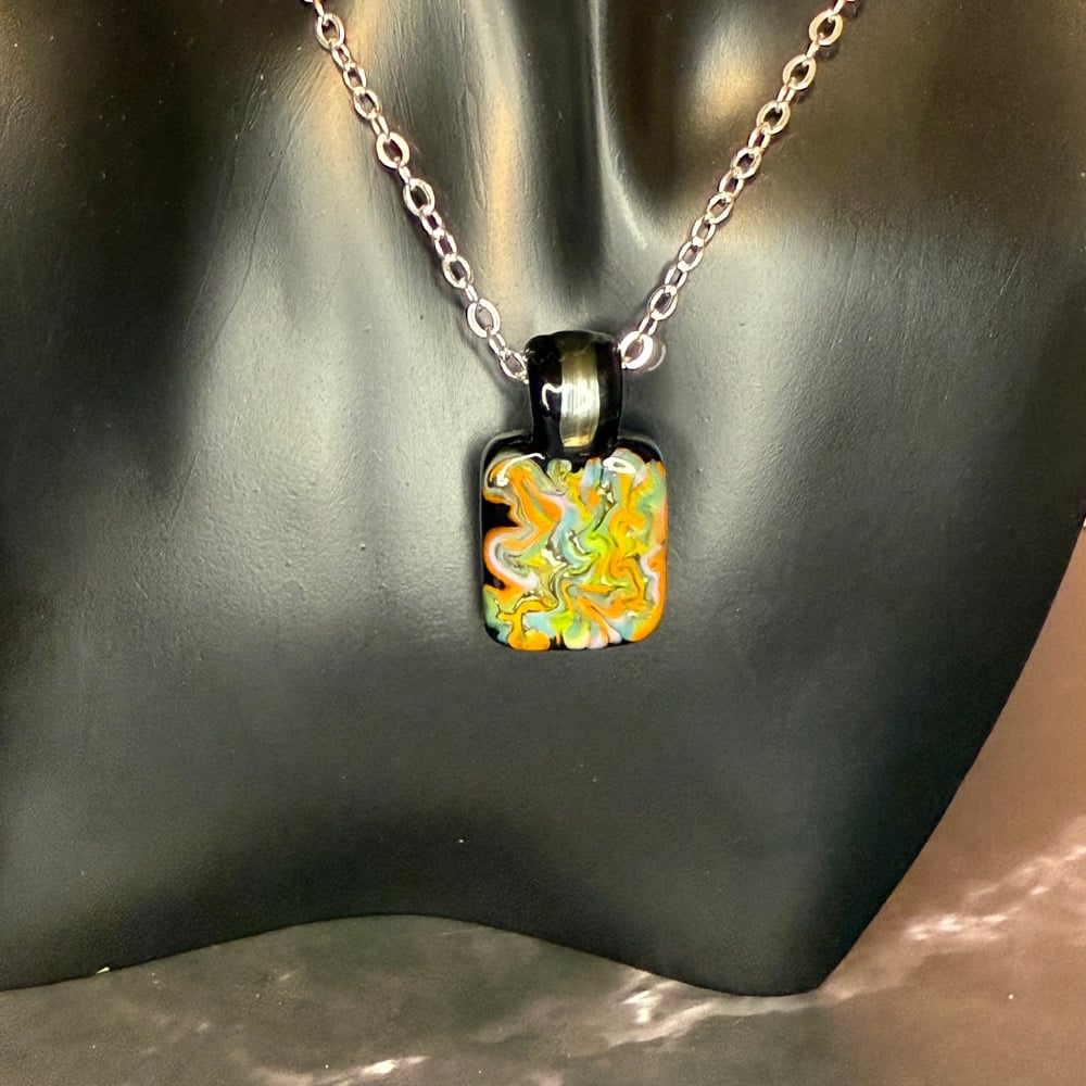 Image of Abstract Marbled Pendants
