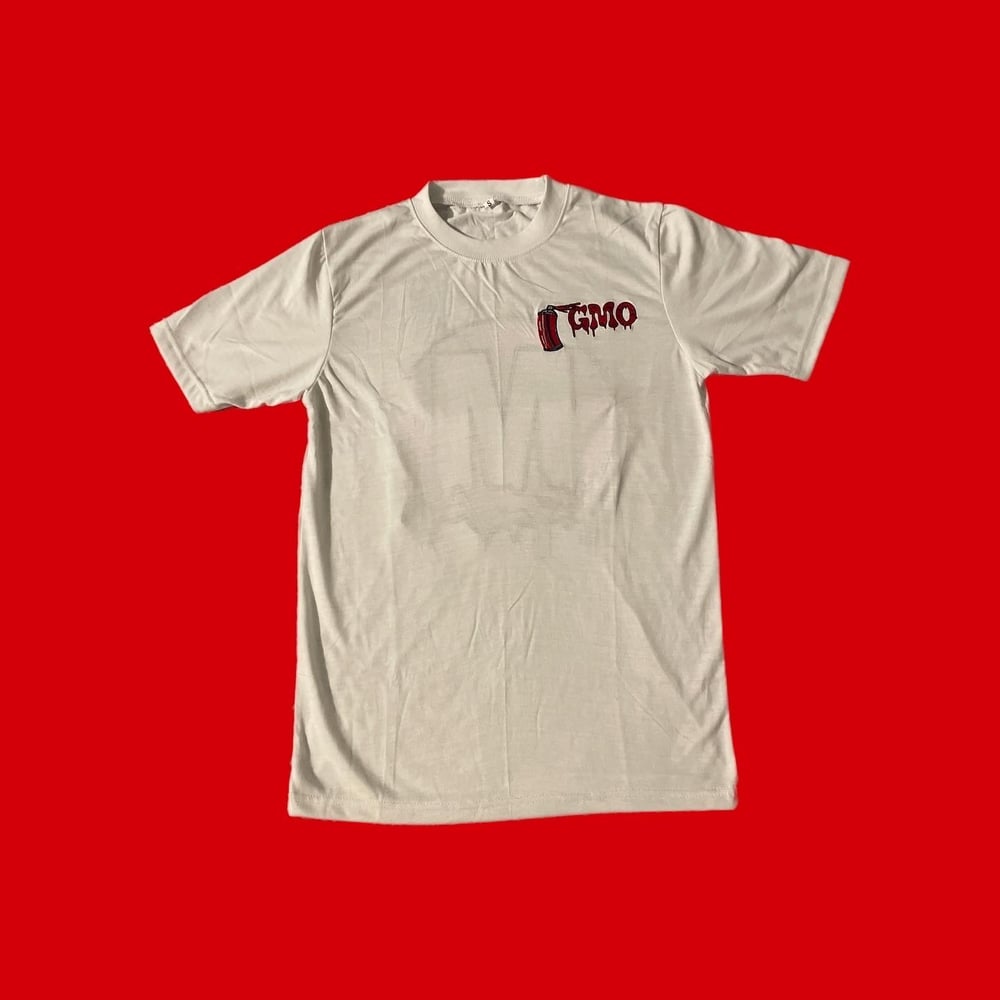 Classic GMO White Tee ( Red ) 