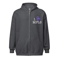 Image 2 of I [PRINCE] MPLS Zip Hoodie (White Text)