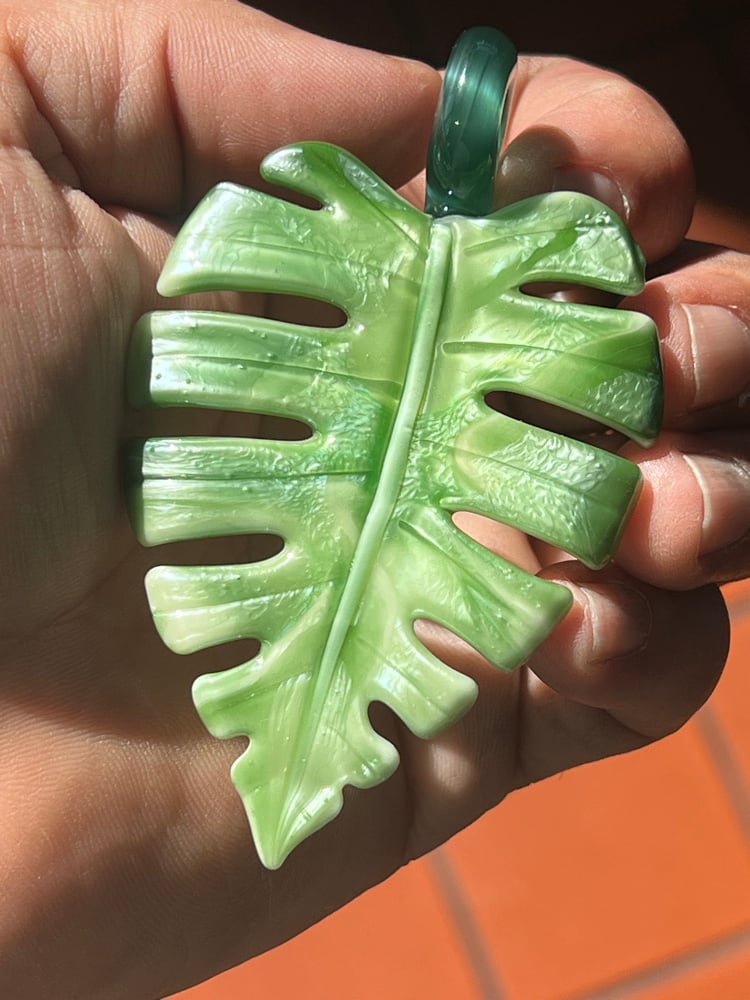 Image of Custom Monstera Leaf Pendant