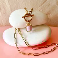 Image 5 of Little Quartz Present on a Paperclip chain