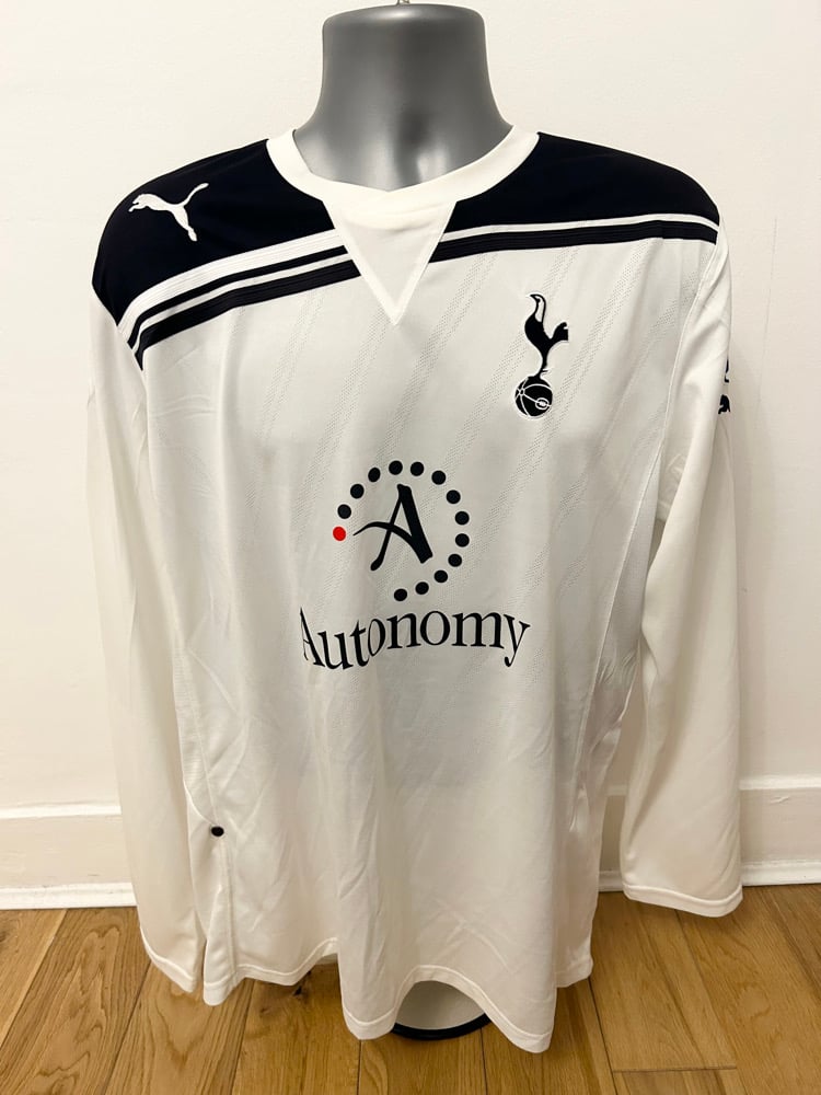 Image of Tottenham Hotspur “BALE 3” 2010/11 Home Long Sleeve Shirt + PL patches (L)